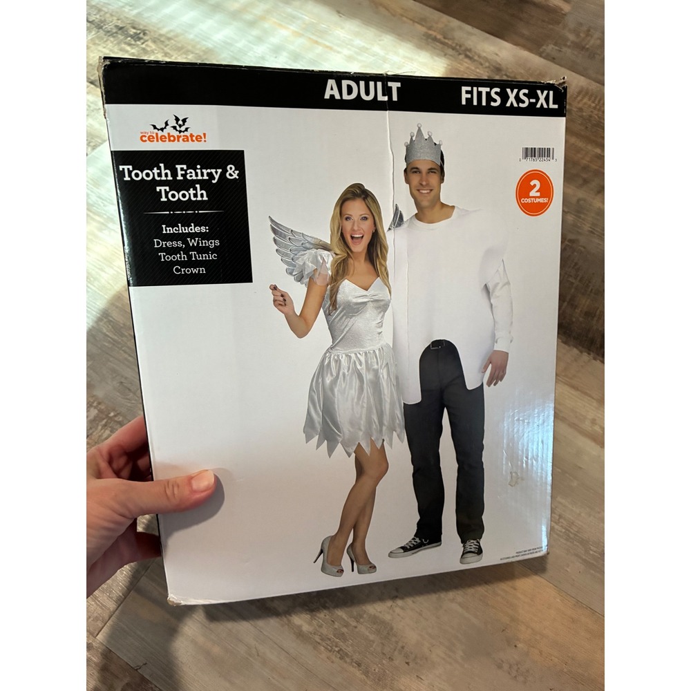 Way to Celebrate Tooth Fairy & Tooth Adult Costume Set 2 Costumes Fits XS-XL